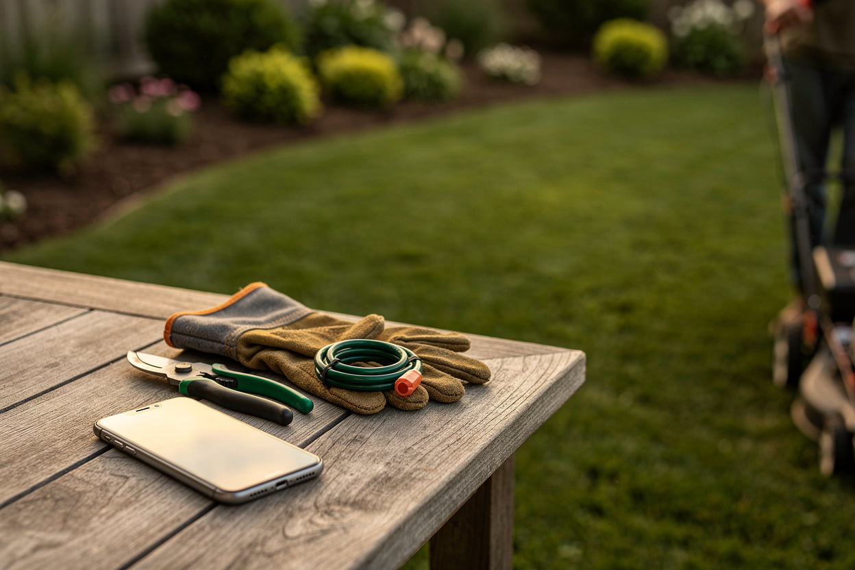 Green Ridge Landscaping crew caring for a Nashville, TN yard with lawn care and seasonal cleanup